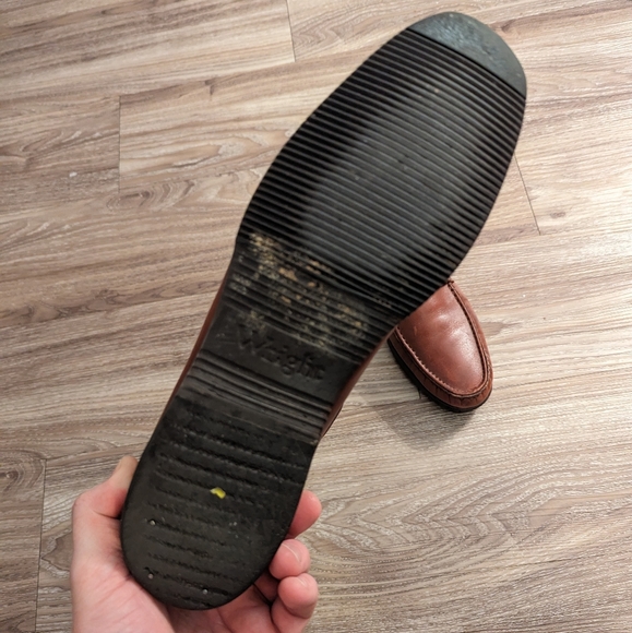 Vintage Italian leather moc toe dress shoes 11 A main image 4